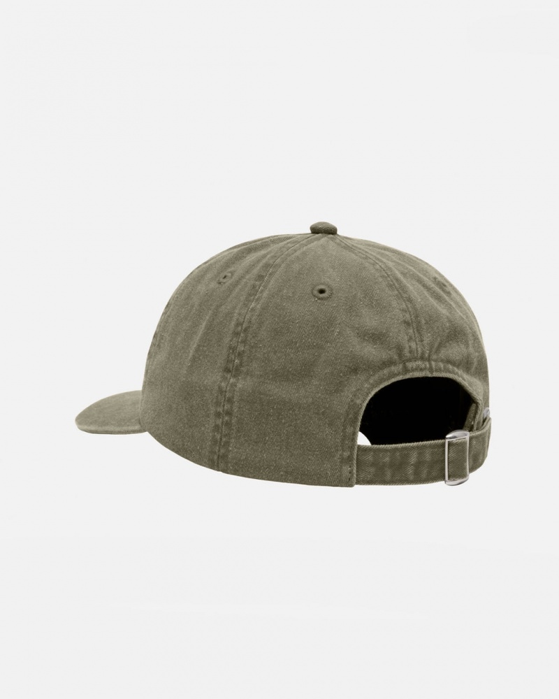 Stussy Low Pro Basic Washed Strapback - Unisex Verde Oliva | FMXUI10150