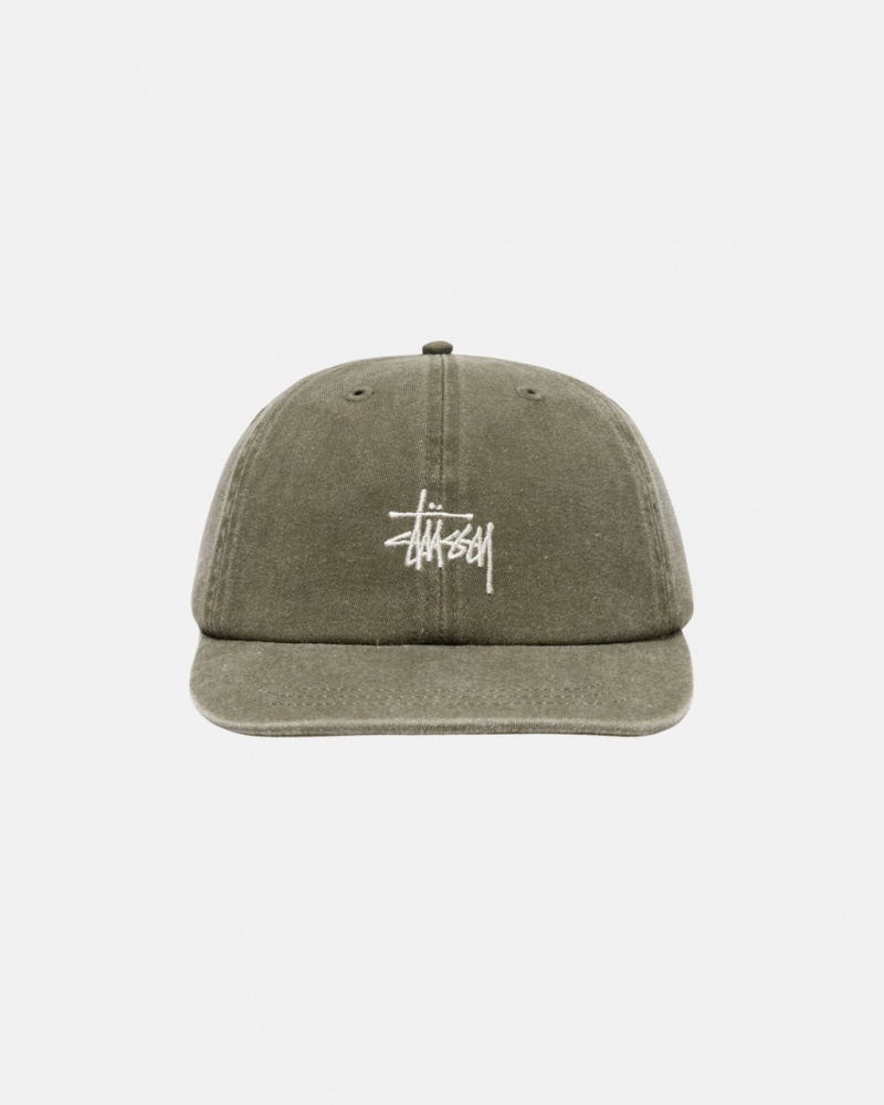 Stussy Low Pro Basic Washed Strapback - Unisex Verde Oliva | FMXUI10150