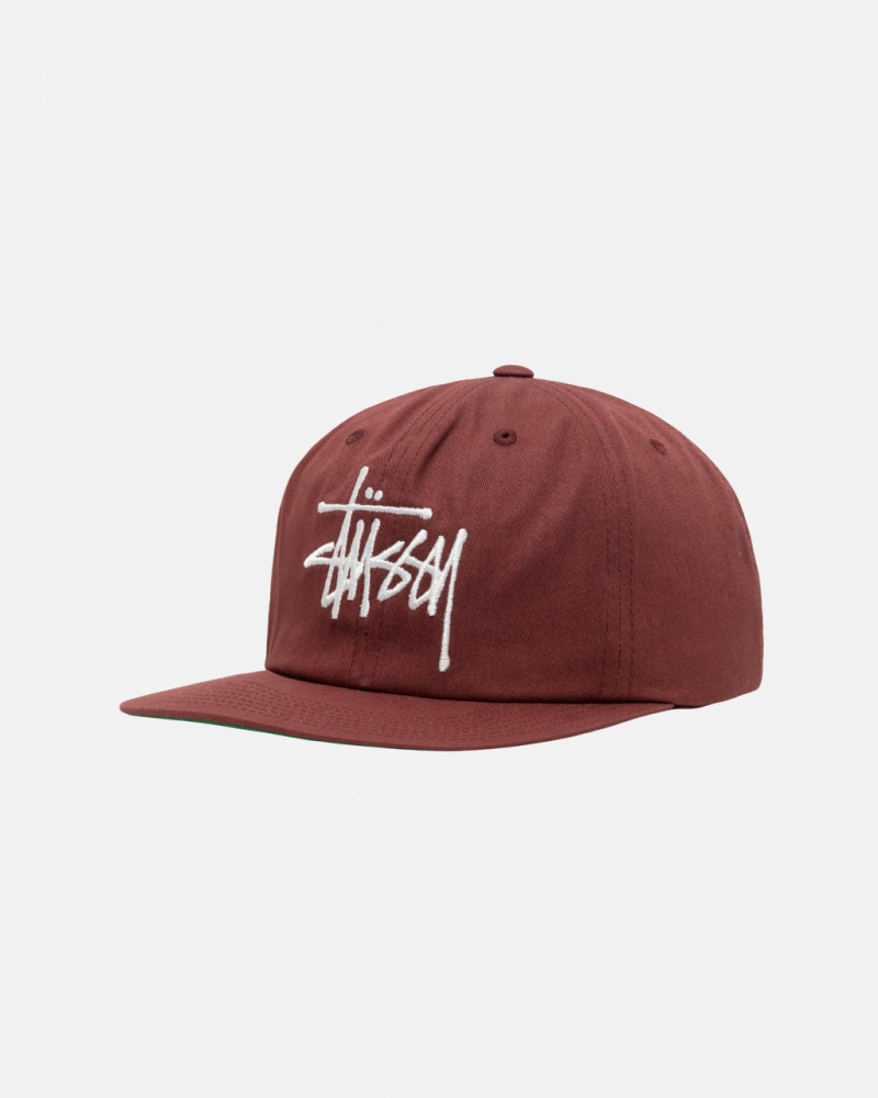 Stussy Mid-Depth Basic Strapback - Unisex Rojos Marrom | MXJBT87264