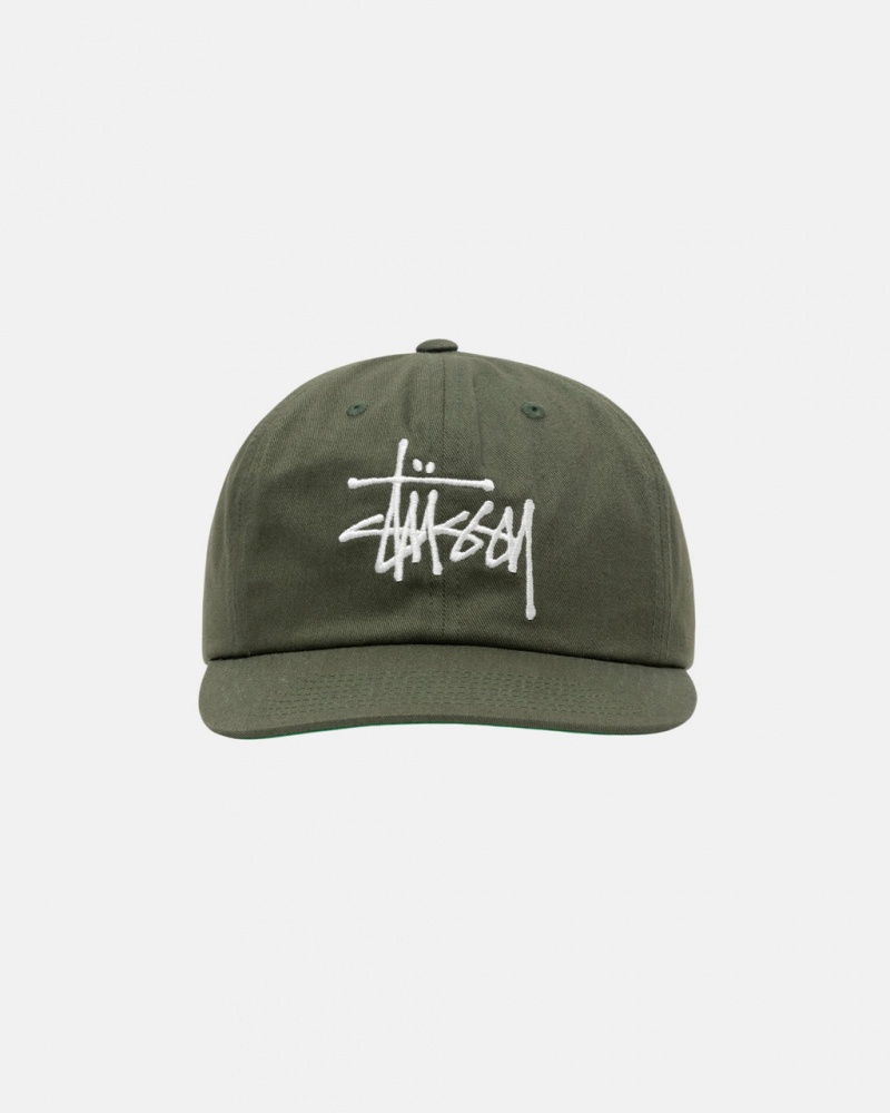 Stussy Mid-Depth Basic Strapback - Unisex Verde Oliva | PMXQX65667