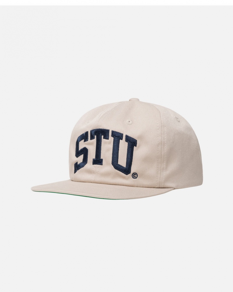 Stussy Mid-Depth Stu Arch Strapback - Unisex Kaki | MXDYB34050