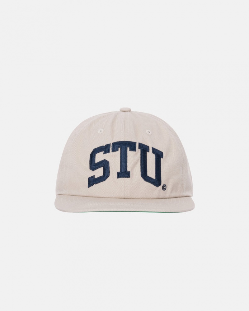 Stussy Mid-Depth Stu Arch Strapback - Unisex Kaki | MXDYB34050