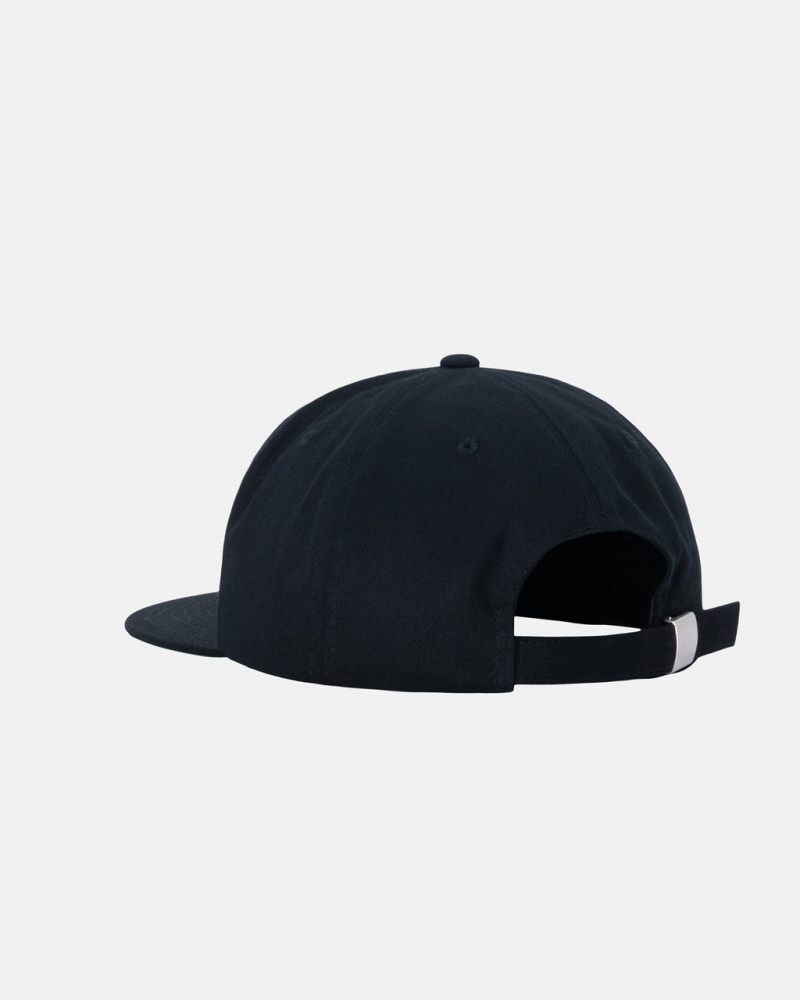 Stussy Mid-Depth Stu Arch Strapback - Unisex Negros | MXZPD82861