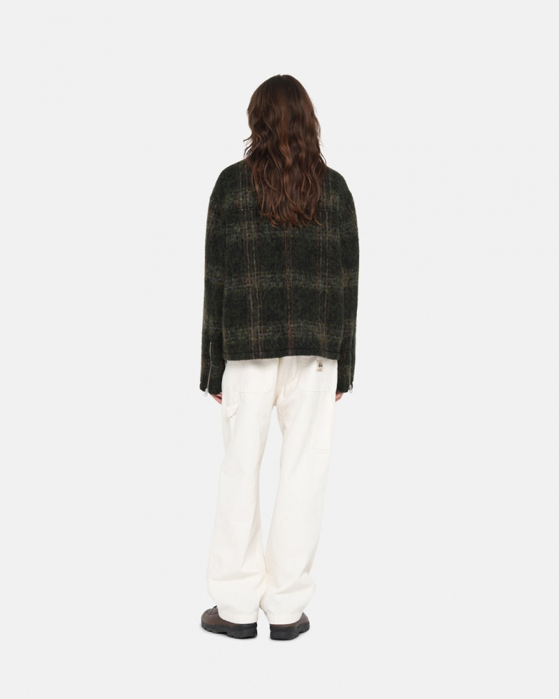 Stussy Mohair Club Jacket - Unisex Jackets Verde Oliva | MXQAV25898