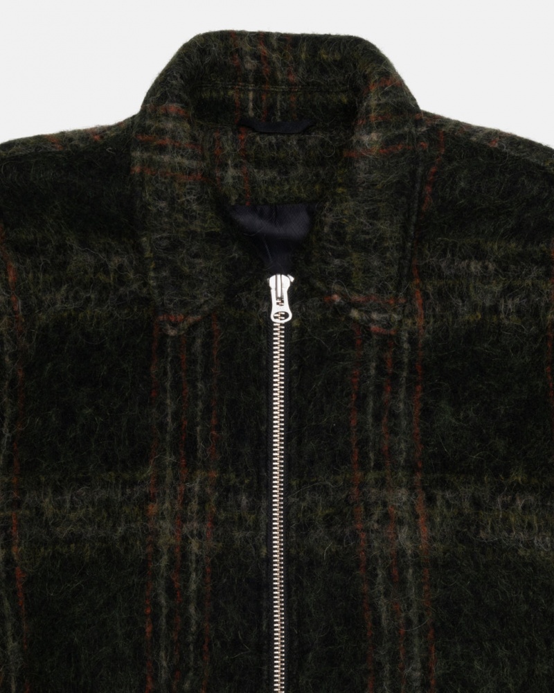 Stussy Mohair Club Jacket - Unisex Jackets Verde Oliva | MXQAV25898