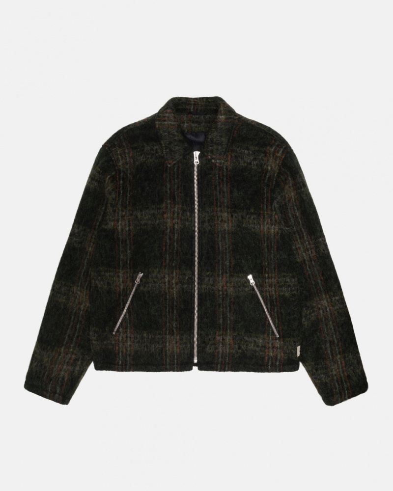 Stussy Mohair Club Jacket - Unisex Jackets Verde Oliva | MXQAV25898