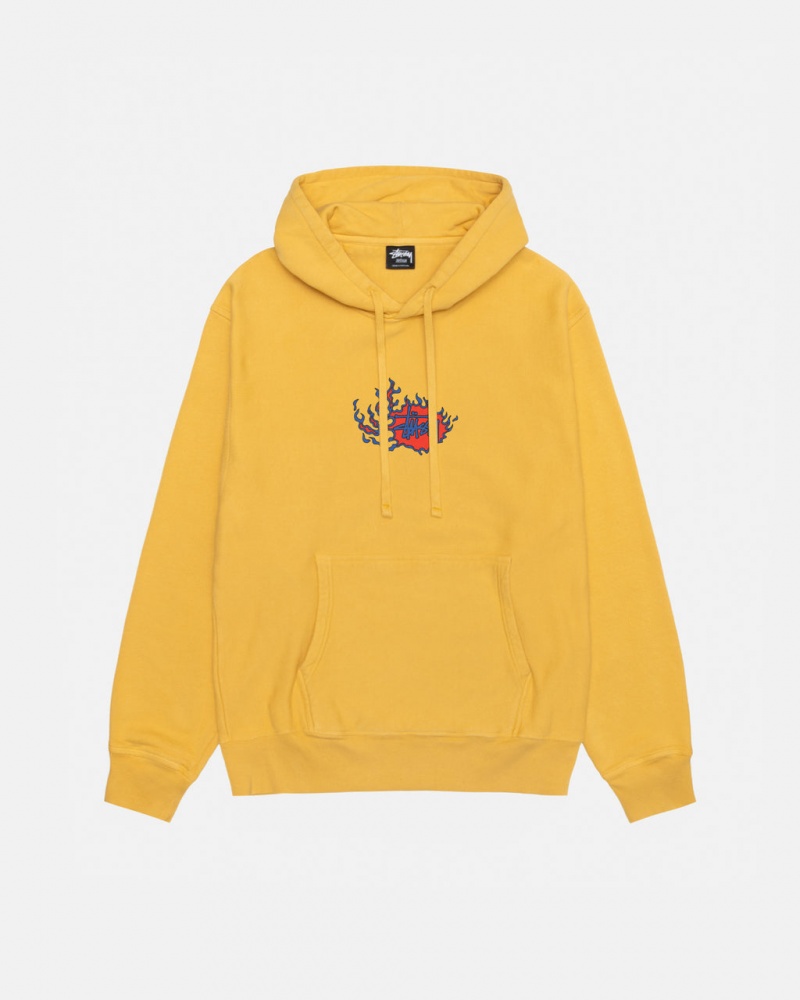 Stussy Mosaic Dragon Hoodie Pigment Dyed - Unisex Hoodies Naranjas | MXXBR83275