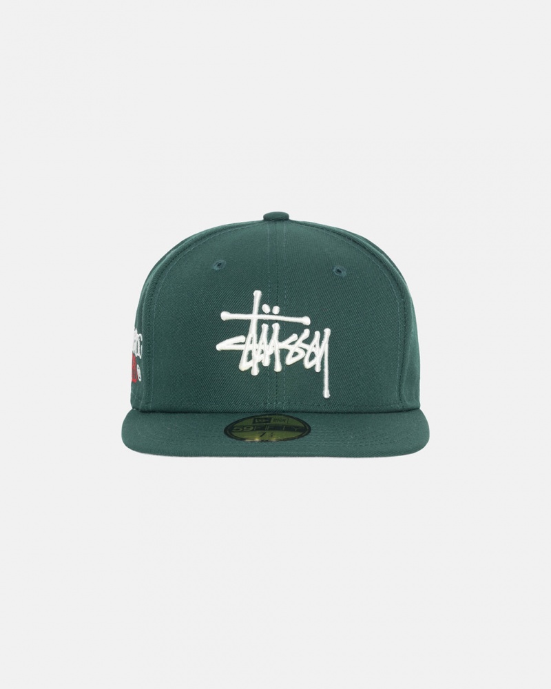 Stussy New Era 59Fifty Authentic - Unisex Verdes | ZMXMJ20118