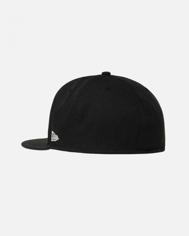 Stussy New Era 59Fifty Curly S - Unisex Negros | GMXUC55429