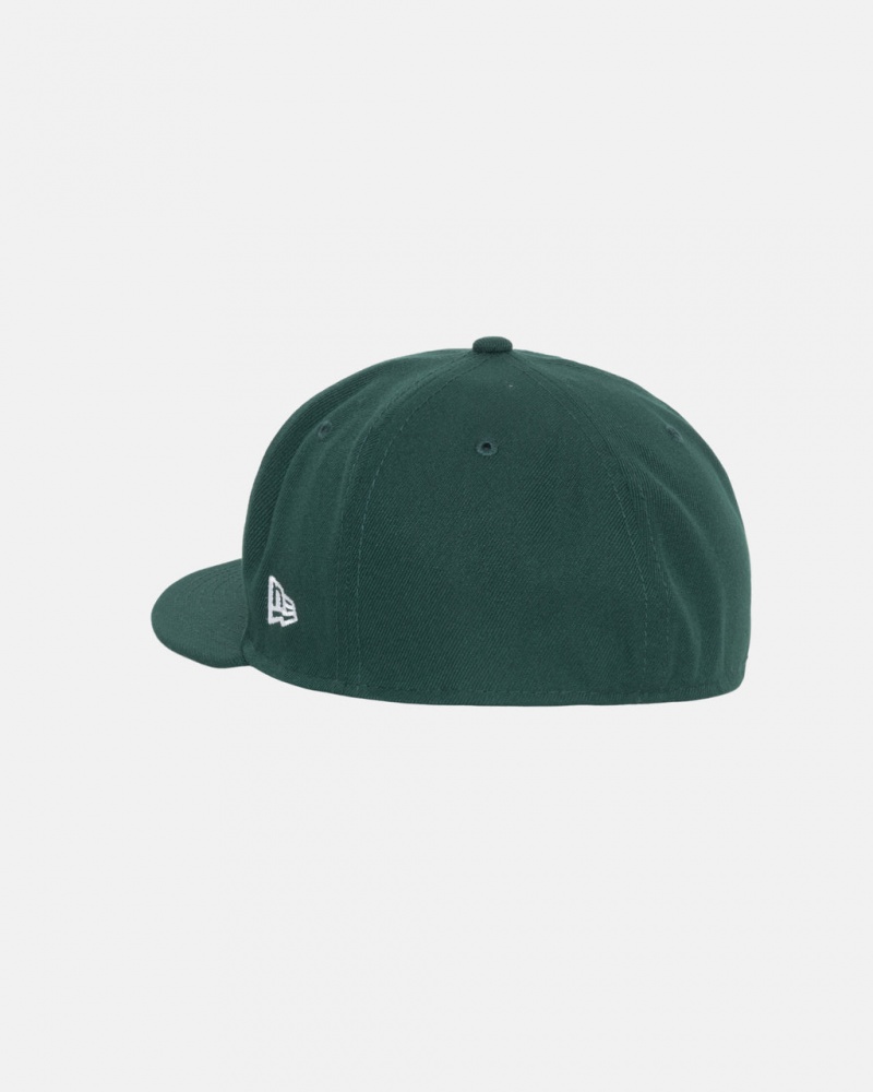 Stussy New Era 59Fifty Curly S - Unisex Verdes | PMXER22998