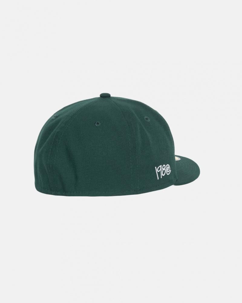 Stussy New Era 59Fifty Curly S - Unisex Verdes | PMXER22998