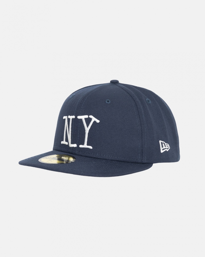 Stussy New Era 59Fifty Ny - Unisex Azul Marino | MXQCS59932