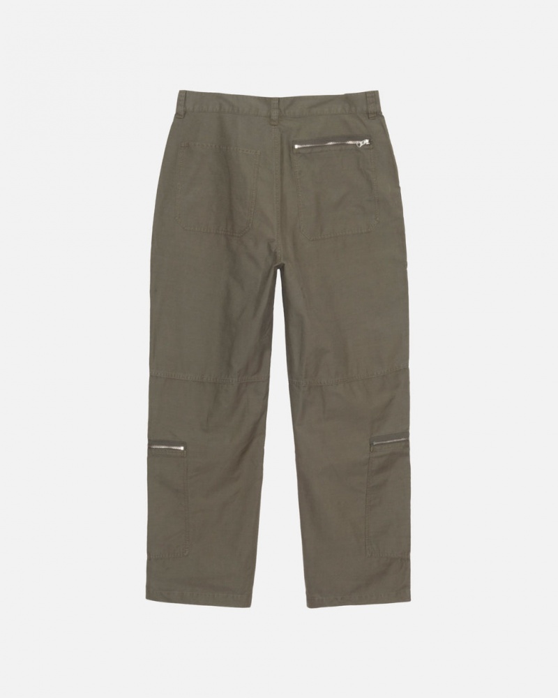 Stussy Nyco Flight Pant - Unisex Jeans Pants Verde Oliva | BMXSO90517