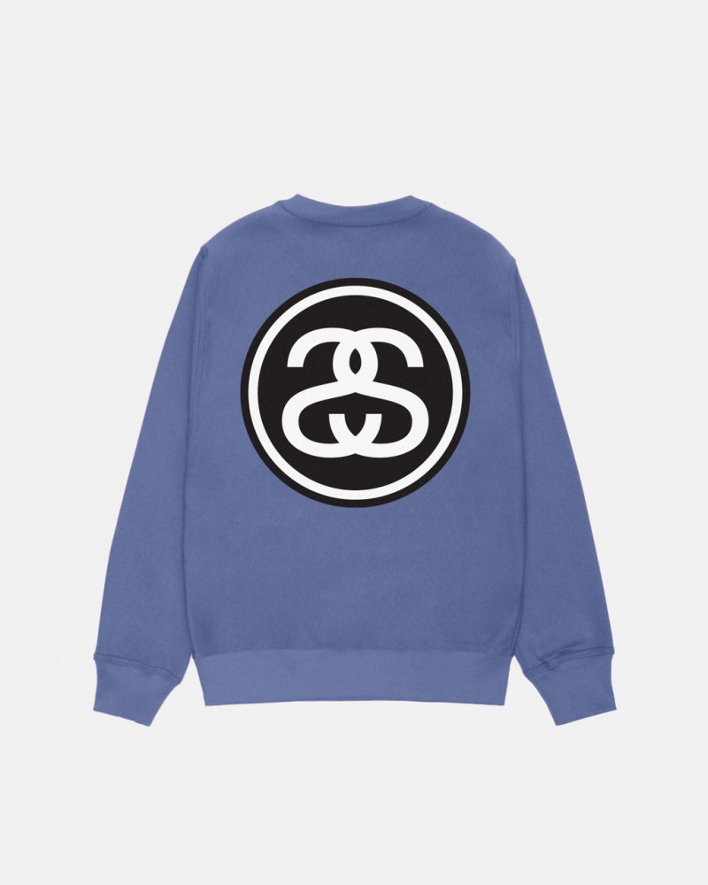 Stussy SS-Link Crew - Unisex Hoodies Azules | EMXHC70543