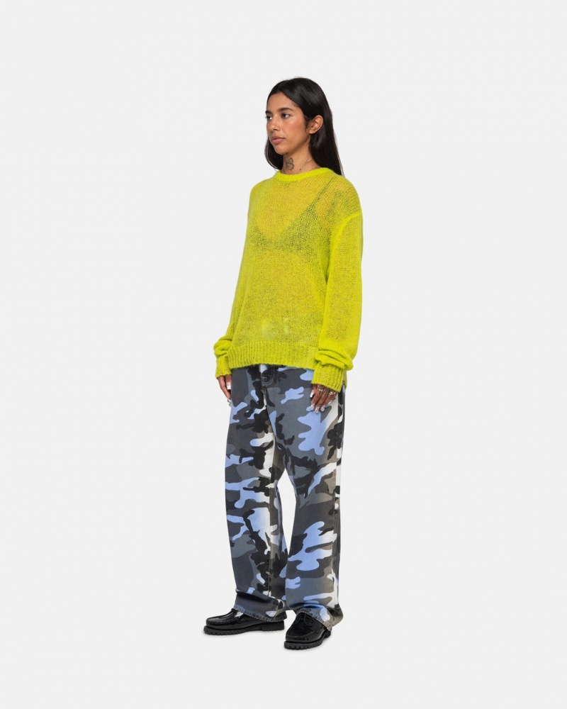 Stussy S Loose Knit Sueter - Unisex Sweaters Verdes Claro | MXICD17681