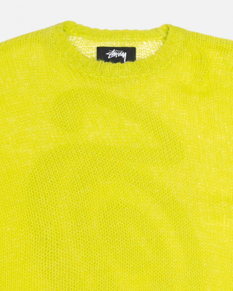 Stussy S Loose Knit Sueter - Unisex Sweaters Verdes Claro | MXICD17681