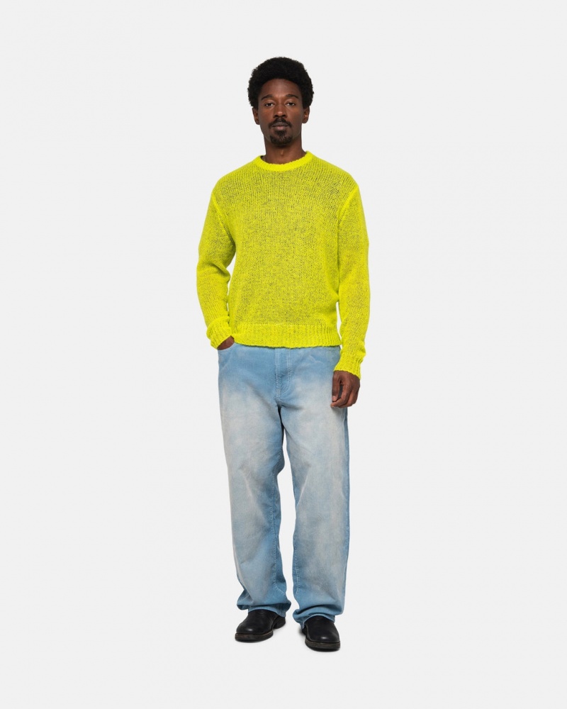 Stussy S Loose Knit Sueter - Unisex Sweaters Verdes Claro | MXICD17681