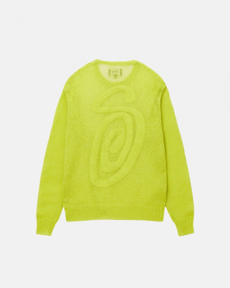 Stussy S Loose Knit Sueter - Unisex Sweaters Verdes Claro | MXICD17681