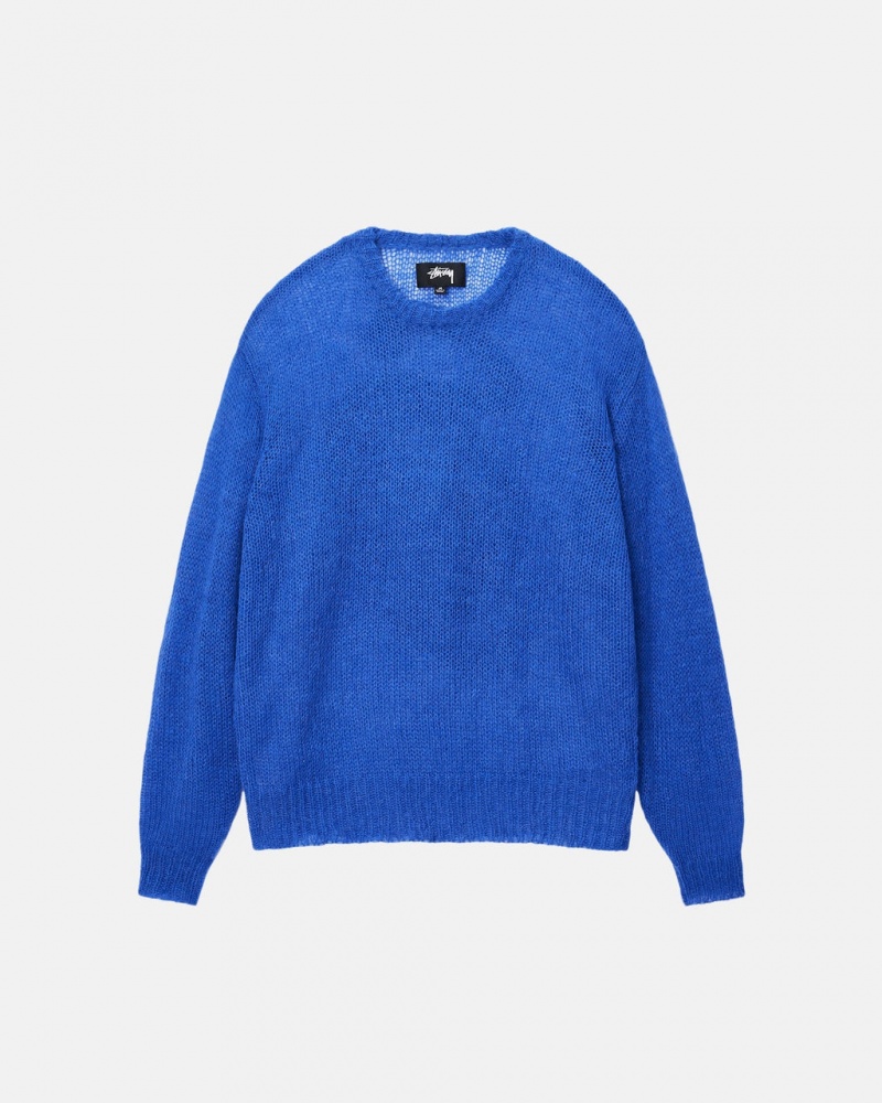 Stussy S Loose Knit Sueter - Unisex Sweaters Azules | SMXVO32617