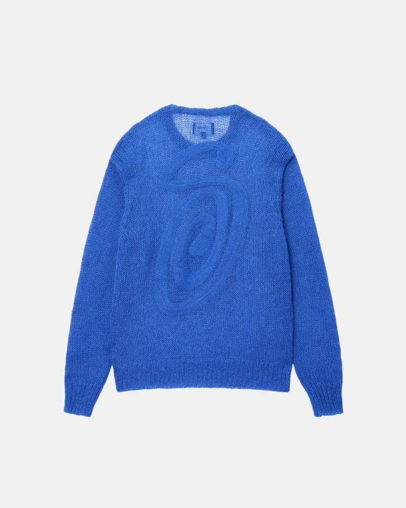 Stussy S Loose Knit Sueter - Unisex Sweaters Azules | SMXVO32617