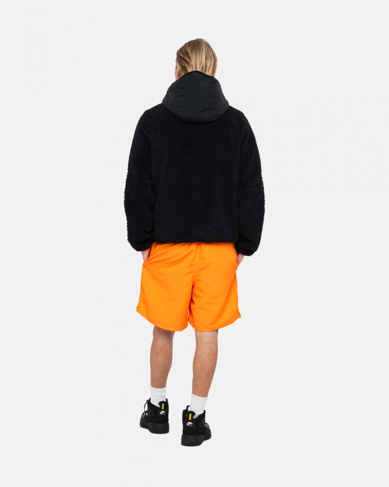 Stussy Sherpa Paneled Encapuchado Jacket - Unisex Hoodies Negros | PMXQX34795