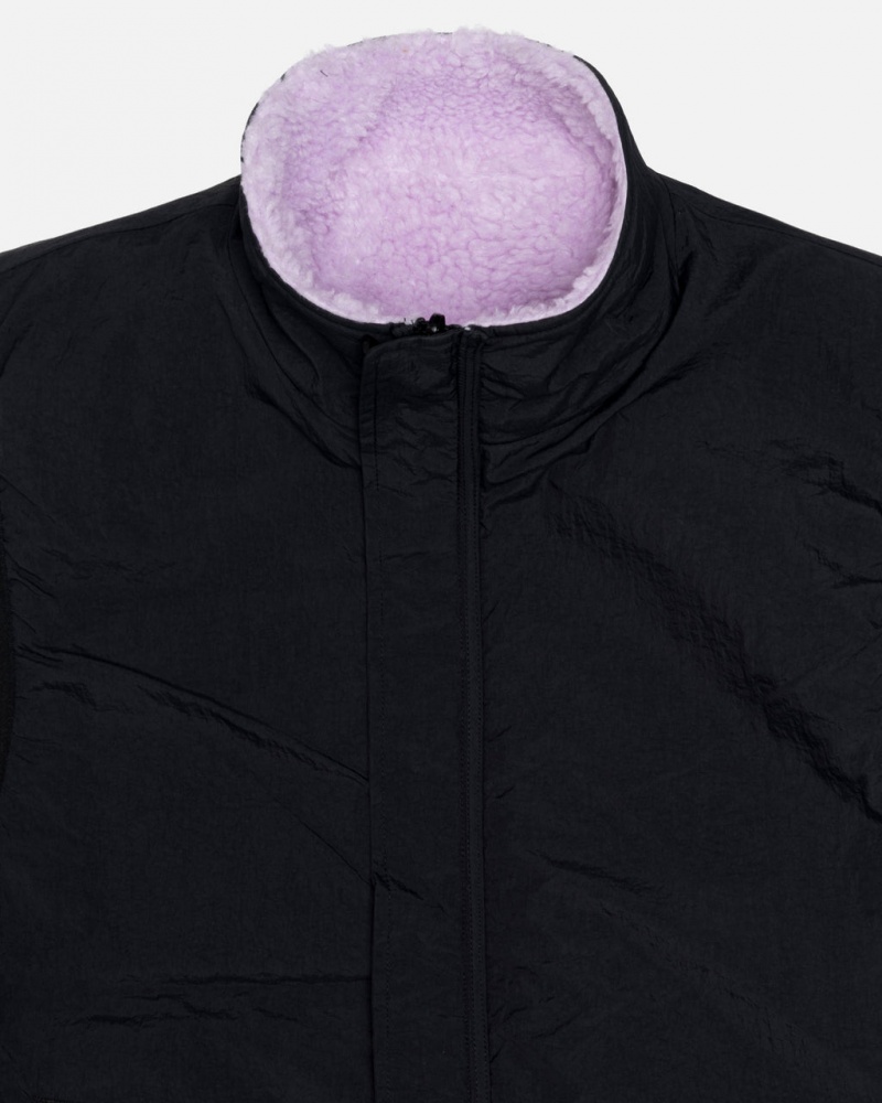 Stussy Sherpa Reversible Vest - Unisex Jackets Lavanda | UMXND83042