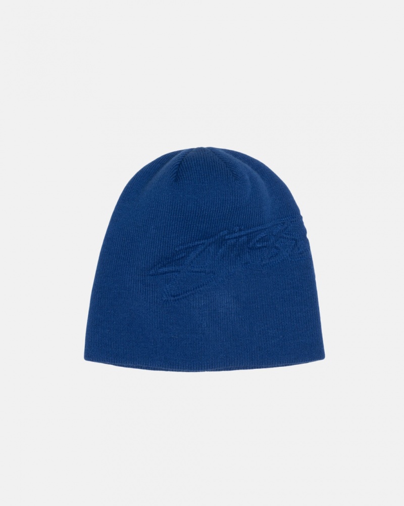 Stussy Skullcap Embossed Smooth Stock - Unisex Azul Rey | MXZDE26745