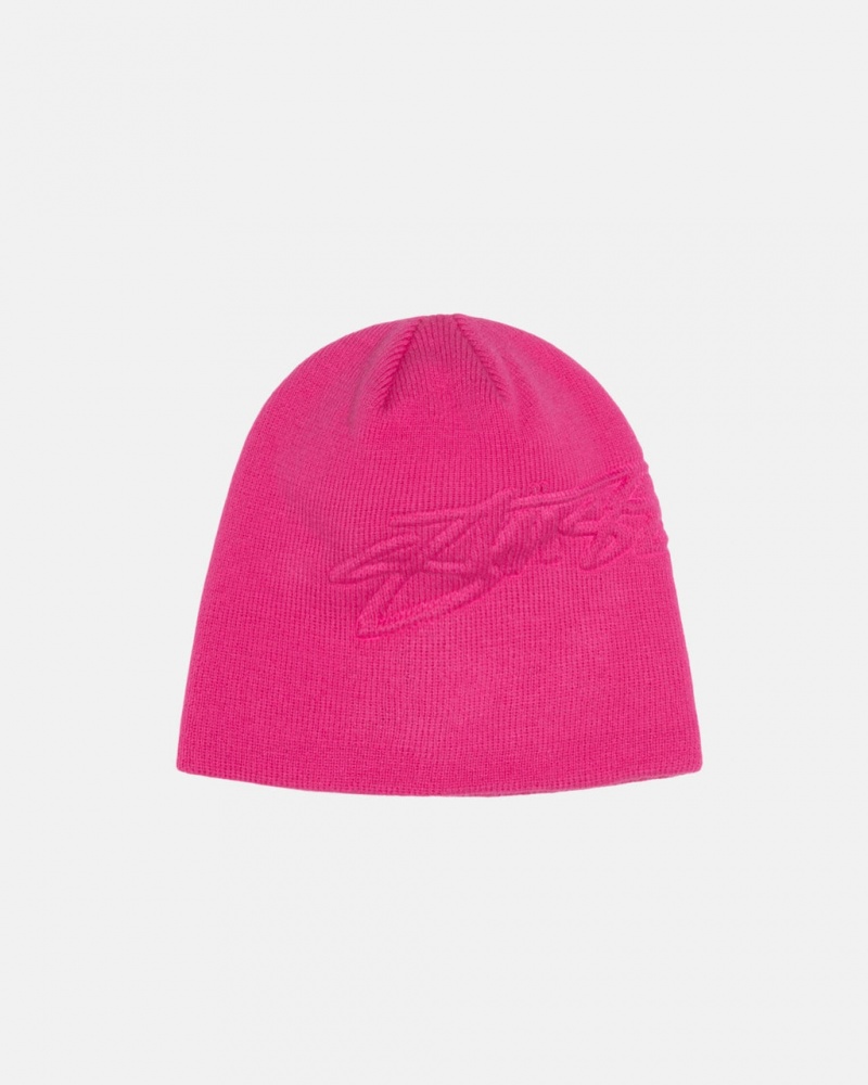 Stussy Skullcap Embossed Smooth Stock - Unisex Rosas | DMXKV81787