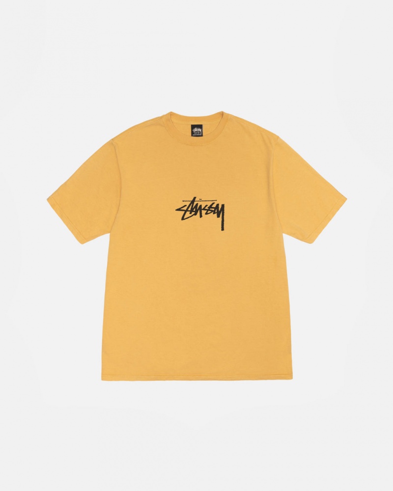 Stussy Small Stock Tee Pigment Dyed - Unisex Shortsleeve Naranjas | BMXSO44978