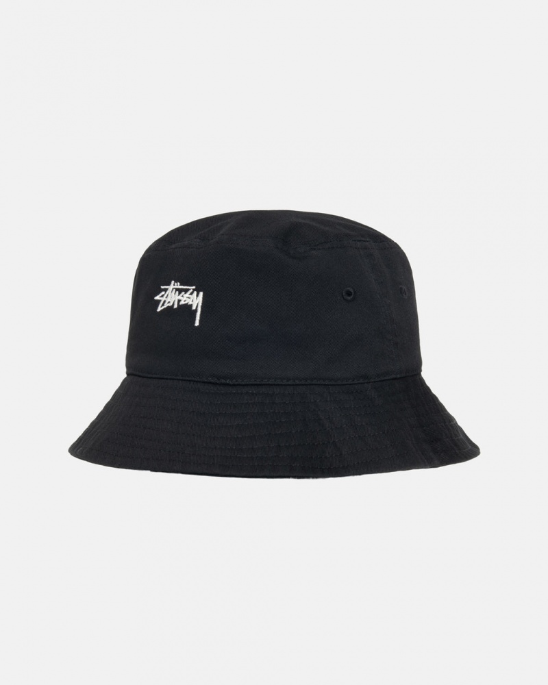 Stussy Stock Bucket Hat - Mens Negros | SMXNY60235