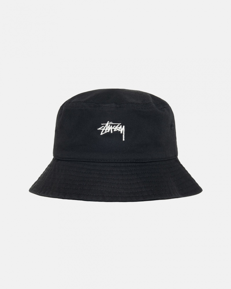 Stussy Stock Bucket Hat - Mens Negros | SMXNY60235