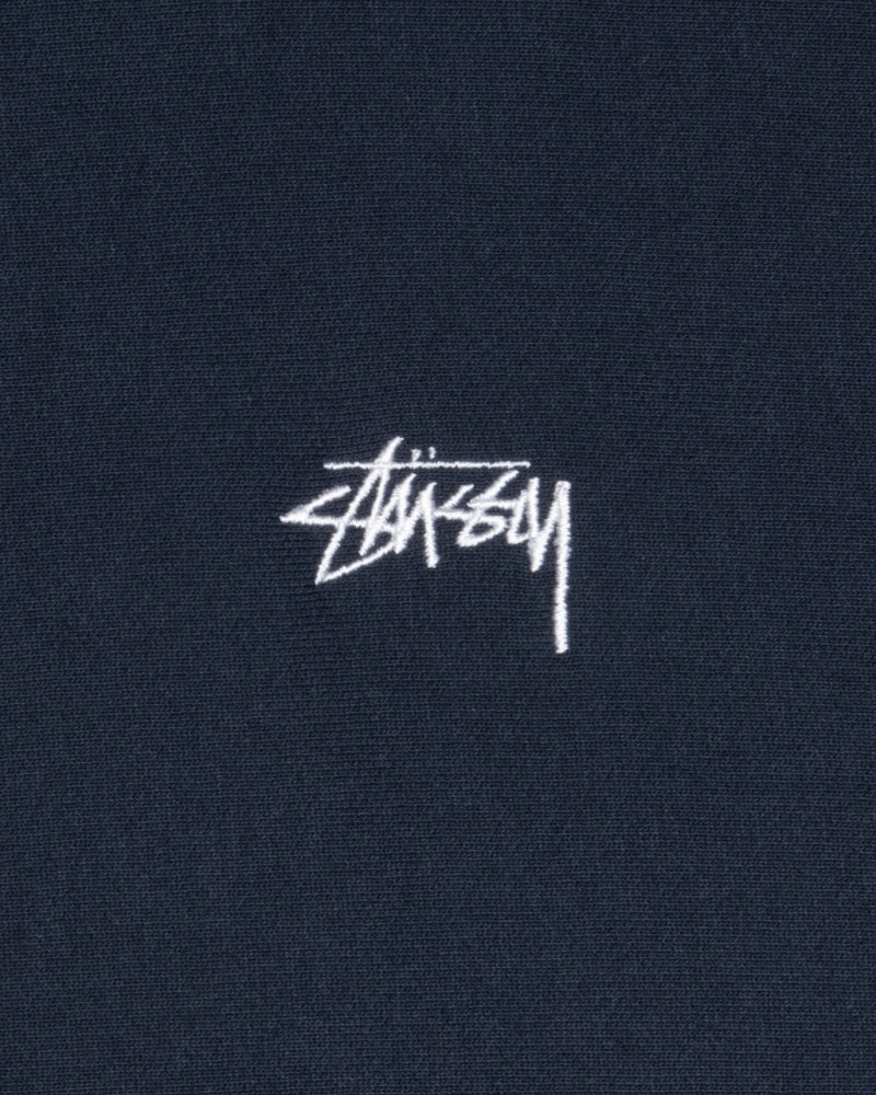 Stussy Stock Logo Hoodie - Unisex Hoodies Azul Marino | XMXBH20611