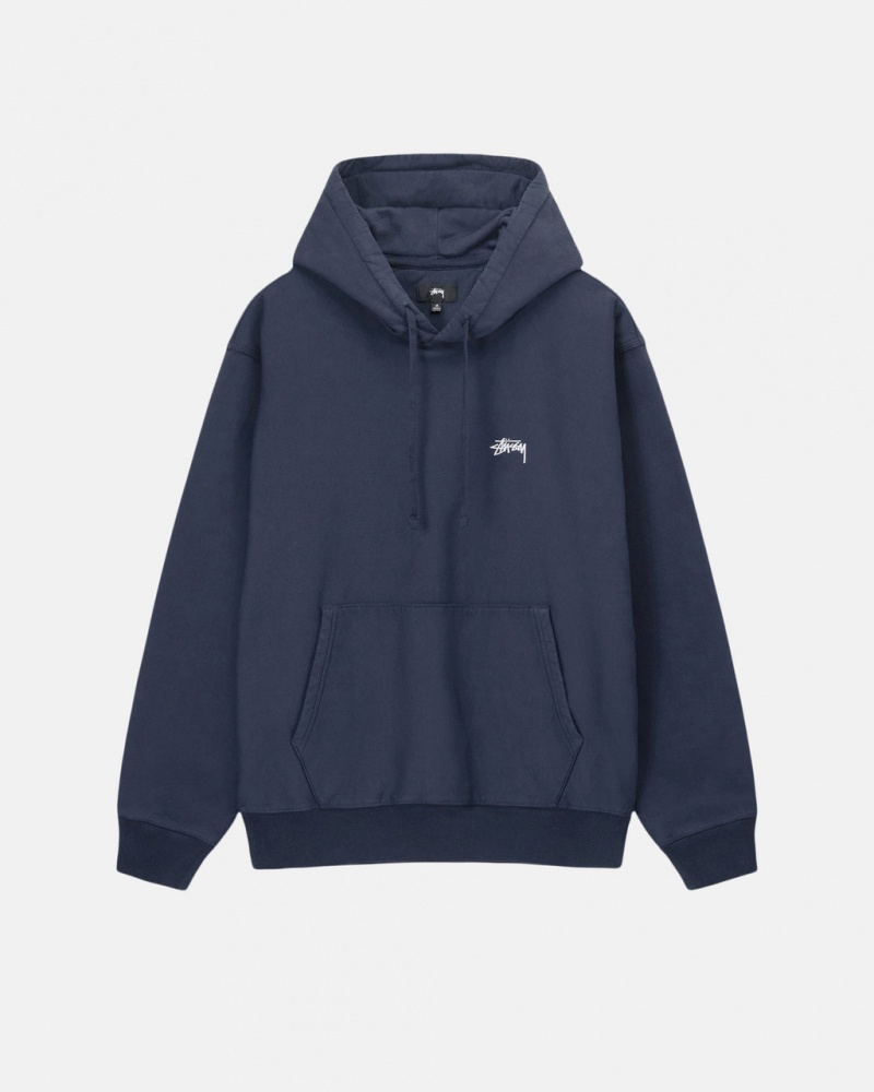 Stussy Stock Logo Hoodie - Unisex Hoodies Azul Marino | XMXBH20611