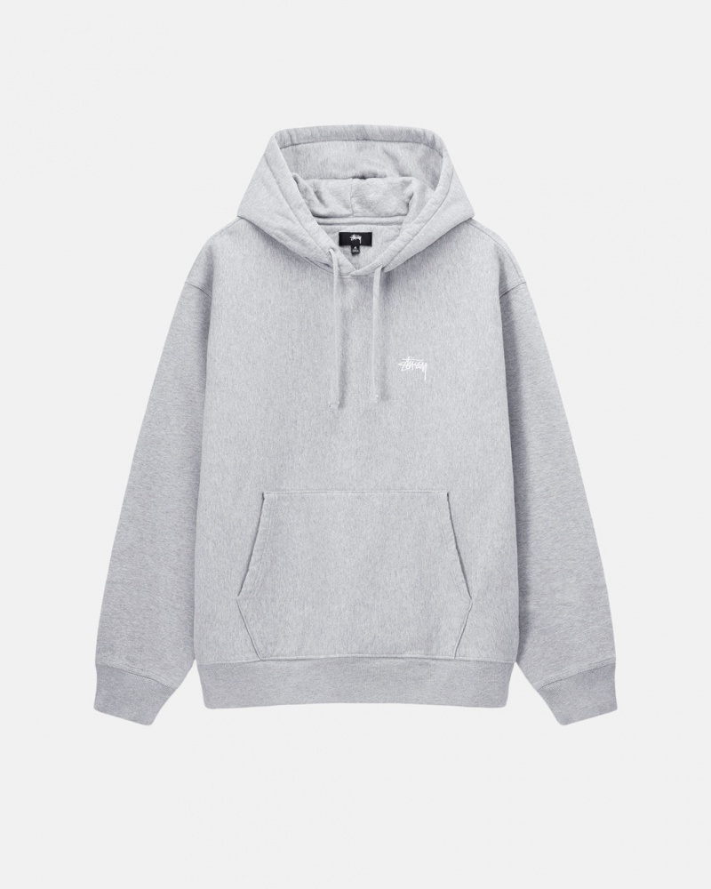 Stussy Stock Logo Hoodie - Unisex Hoodies Grises | MXDFL21672