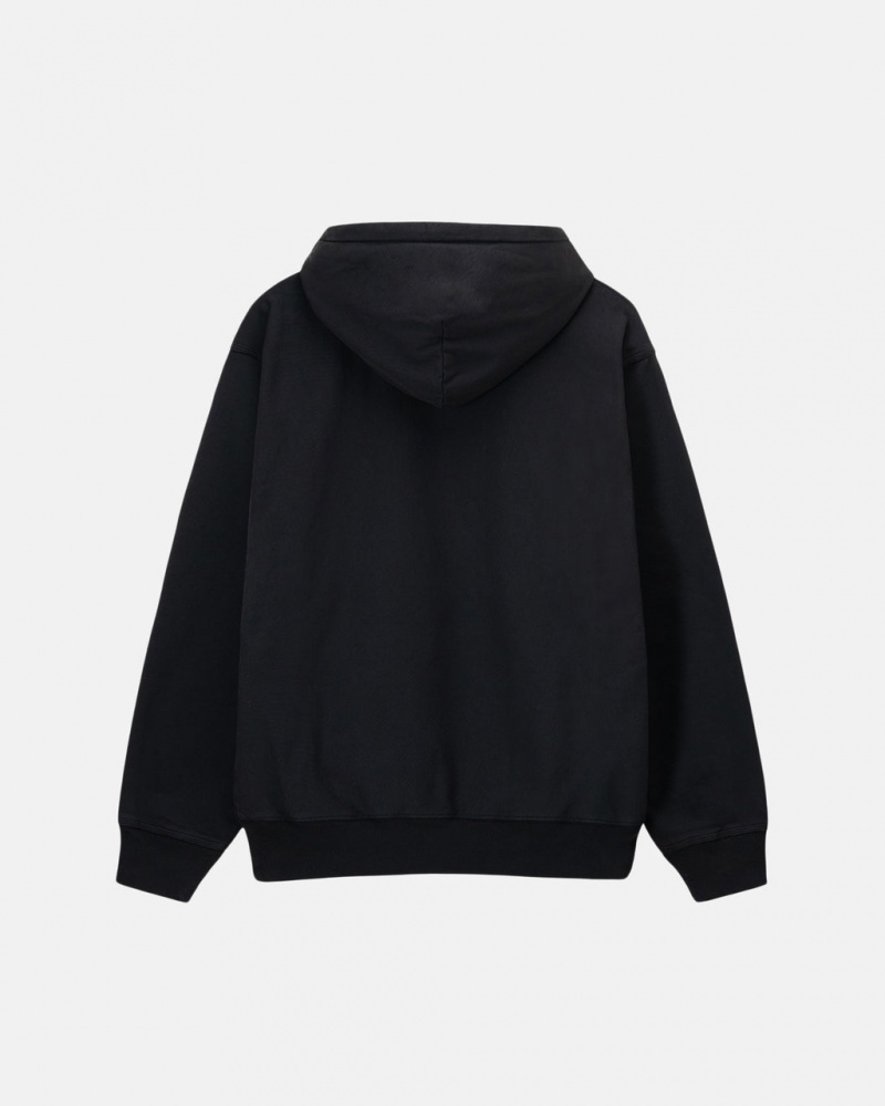 Stussy Stock Logo Hoodie - Unisex Hoodies Negros | MXQAV69530