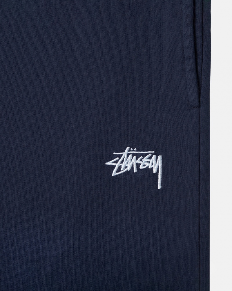 Stussy Stock Logo Sweatpant - Unisex Pants Azul Marino | AMXWC34184