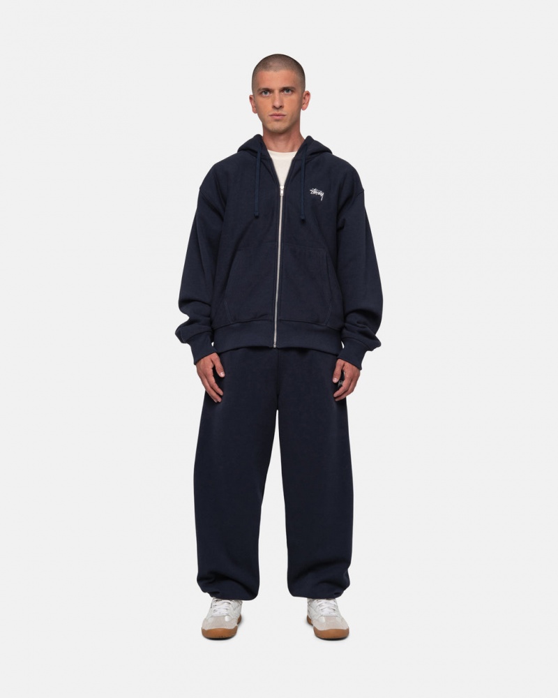 Stussy Stock Logo Sweatpant - Unisex Pants Azul Marino | AMXWC34184