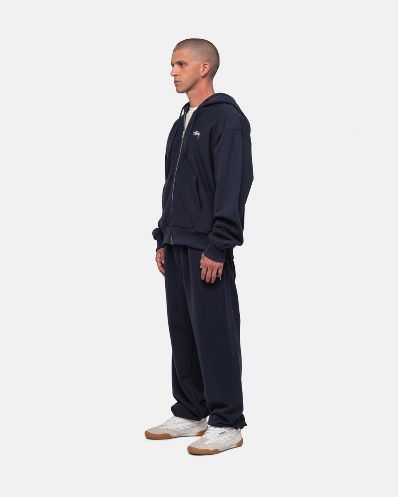 Stussy Stock Logo Sweatpant - Unisex Pants Azul Marino | AMXWC34184