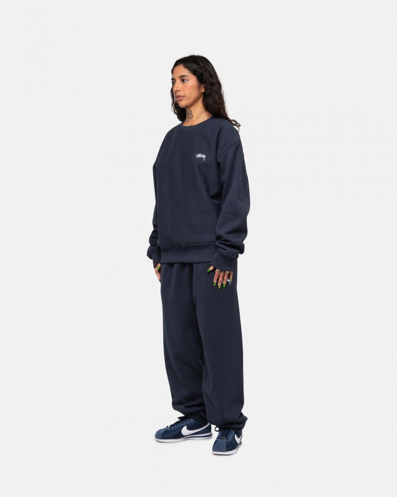 Stussy Stock Logo Sweatpant - Unisex Pants Azul Marino | AMXWC34184