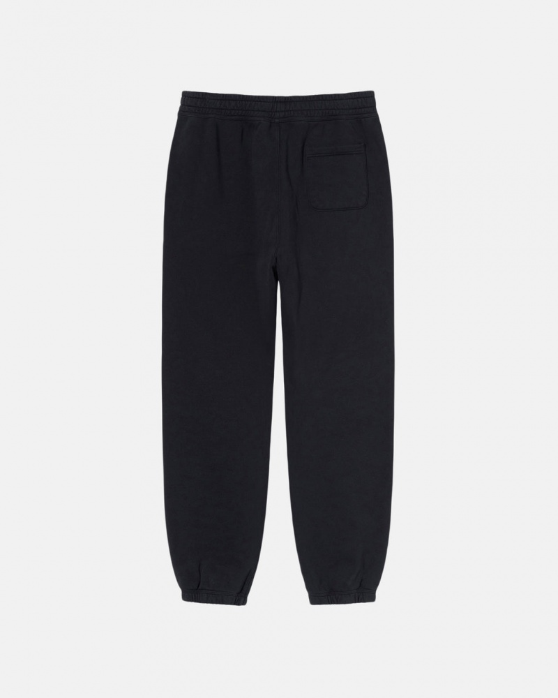 Stussy Stock Logo Sweatpant - Unisex Pants Negros | SMXVO62005