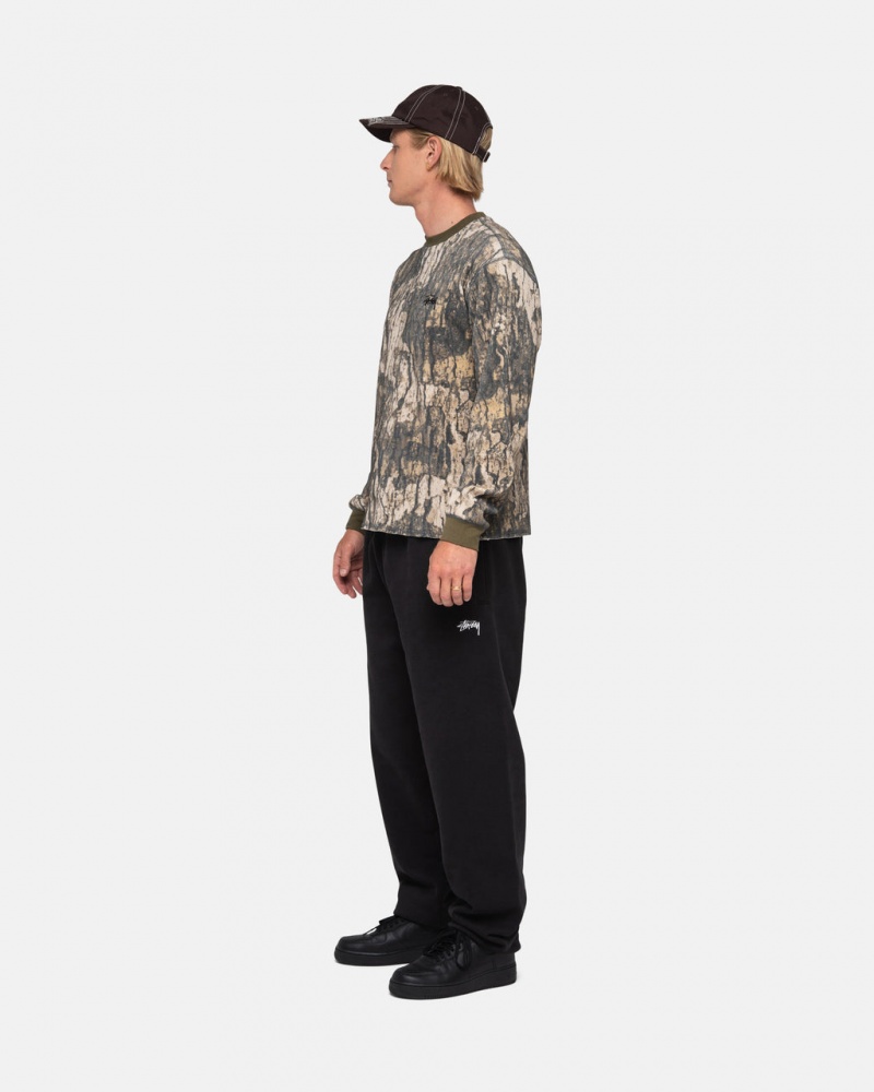 Stussy Stock Logo Sweatpant - Unisex Pants Negros | SMXVO62005