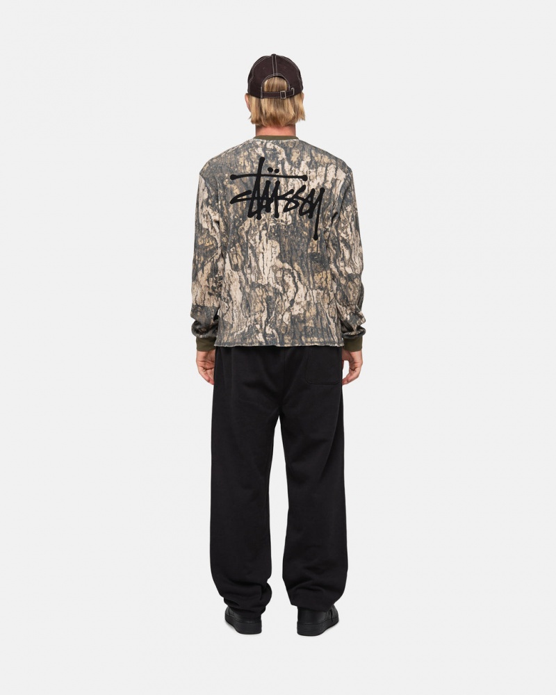 Stussy Stock Logo Sweatpant - Unisex Pants Negros | SMXVO62005