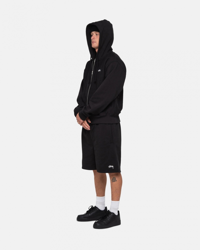 Stussy Stock Logo Sweatshort - Unisex Shorts Trunks Negros | LMXSX77580