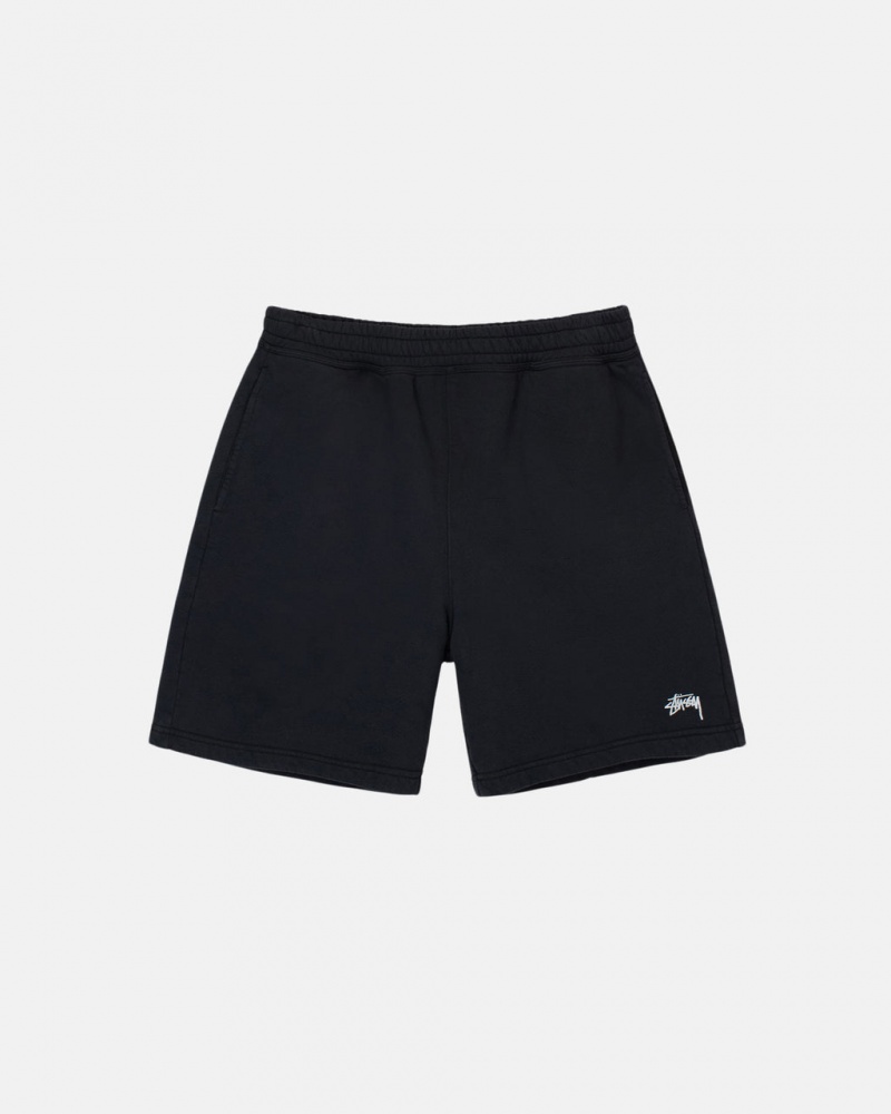 Stussy Stock Logo Sweatshort - Unisex Shorts Trunks Negros | LMXSX77580