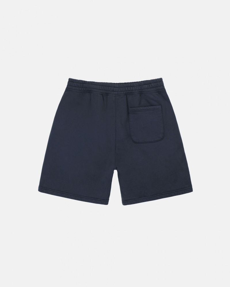 Stussy Stock Logo Sweatshort - Unisex Shorts Trunks Azul Marino | PMXER92108