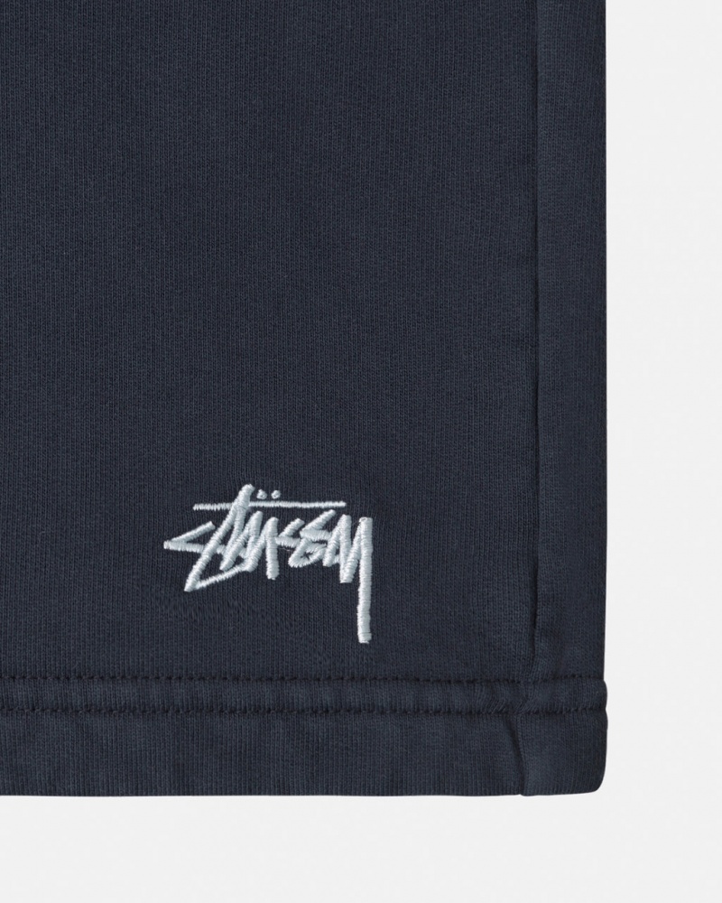 Stussy Stock Logo Sweatshort - Unisex Shorts Trunks Azul Marino | PMXER92108