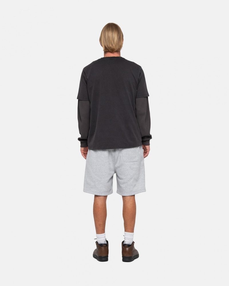 Stussy Stock Logo Sweatshort - Unisex Shorts Trunks Grises | MXZPD68456