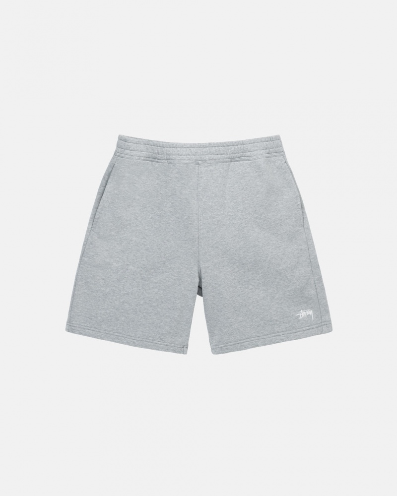 Stussy Stock Logo Sweatshort - Unisex Shorts Trunks Grises | MXZPD68456