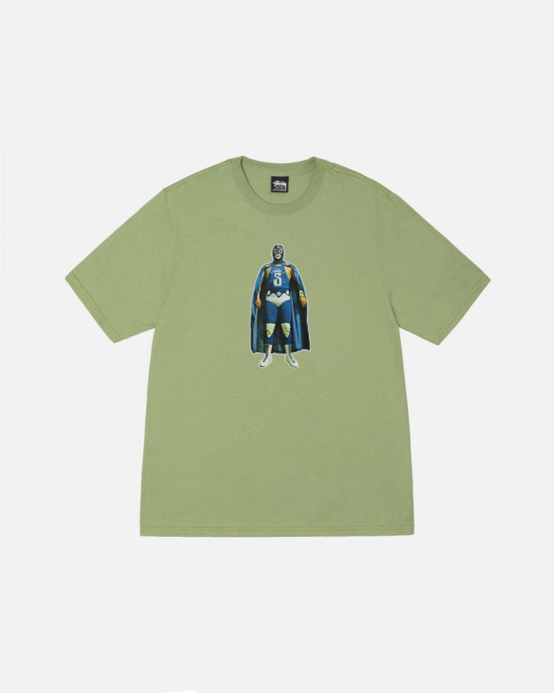 Stussy Stussy Lucha Tee - Unisex Shortsleeve Verdes | UMXTG13265