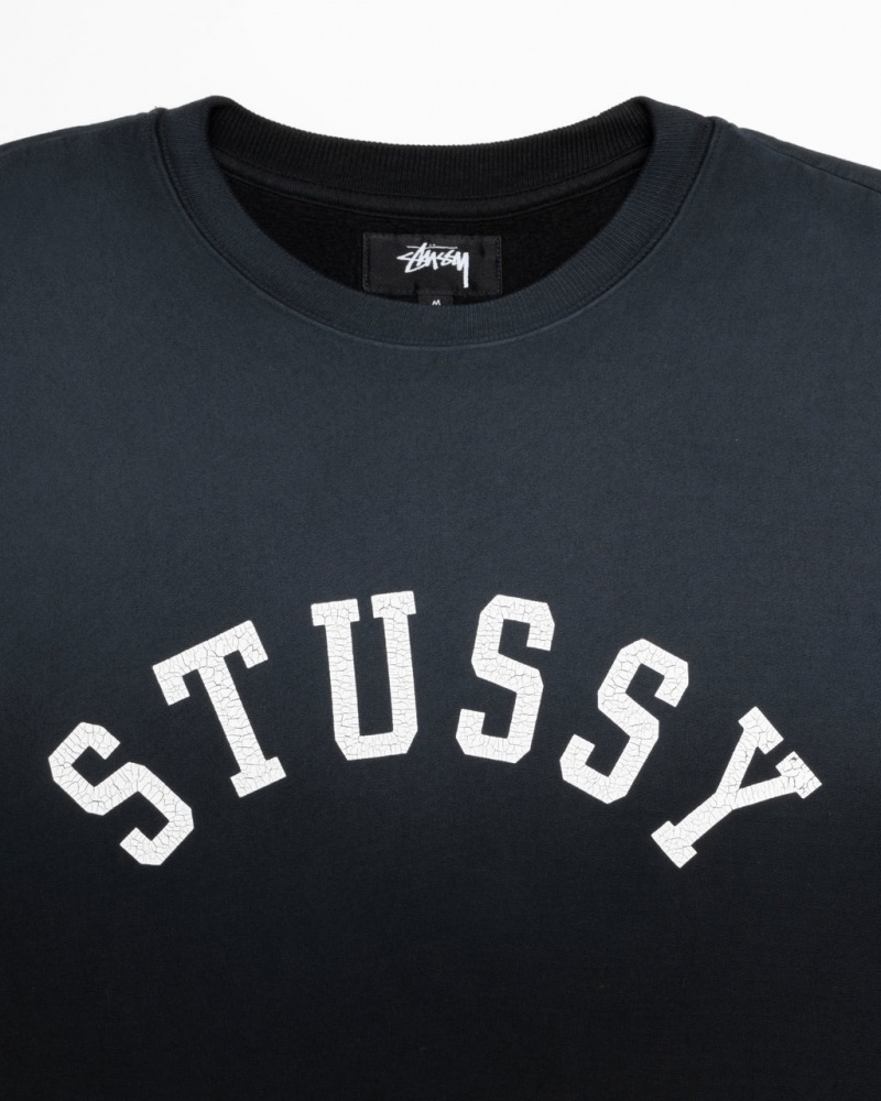 Stussy Sun Faded Oversized Crew - Unisex Hoodies Negros | LMXSX44557